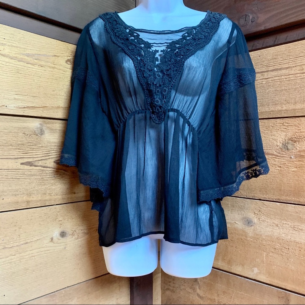 Free People Daydream Sheer Dolman Shirt